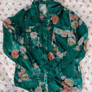 Old Navy sheer button down top